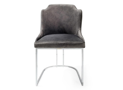 Modern Chair Gray Luxury Designer Furniture Dining room chair Furnishings Upholstered chair